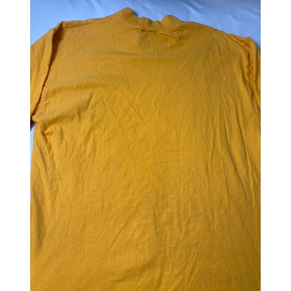 Starter Long Sleeve T-Shirt Mens Medium Yellow Excellent Embroidered Logo Cotton - Picture 9 of 11